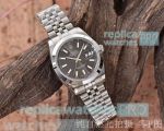 Rolex Datejust Black Face Stainless Steel Replica Men's Watch